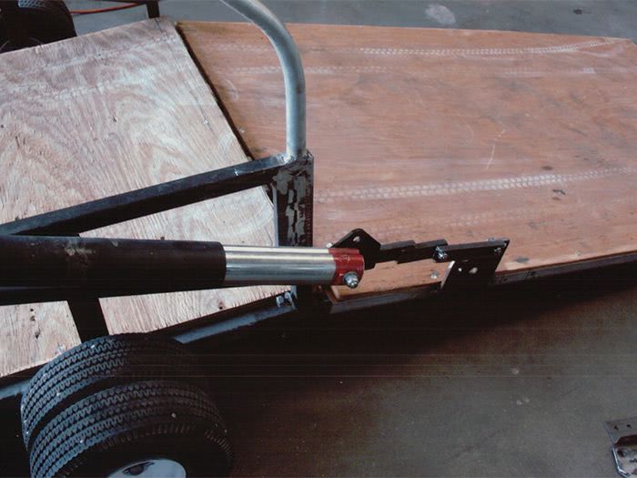 Photograph showing the ramp and actuator.